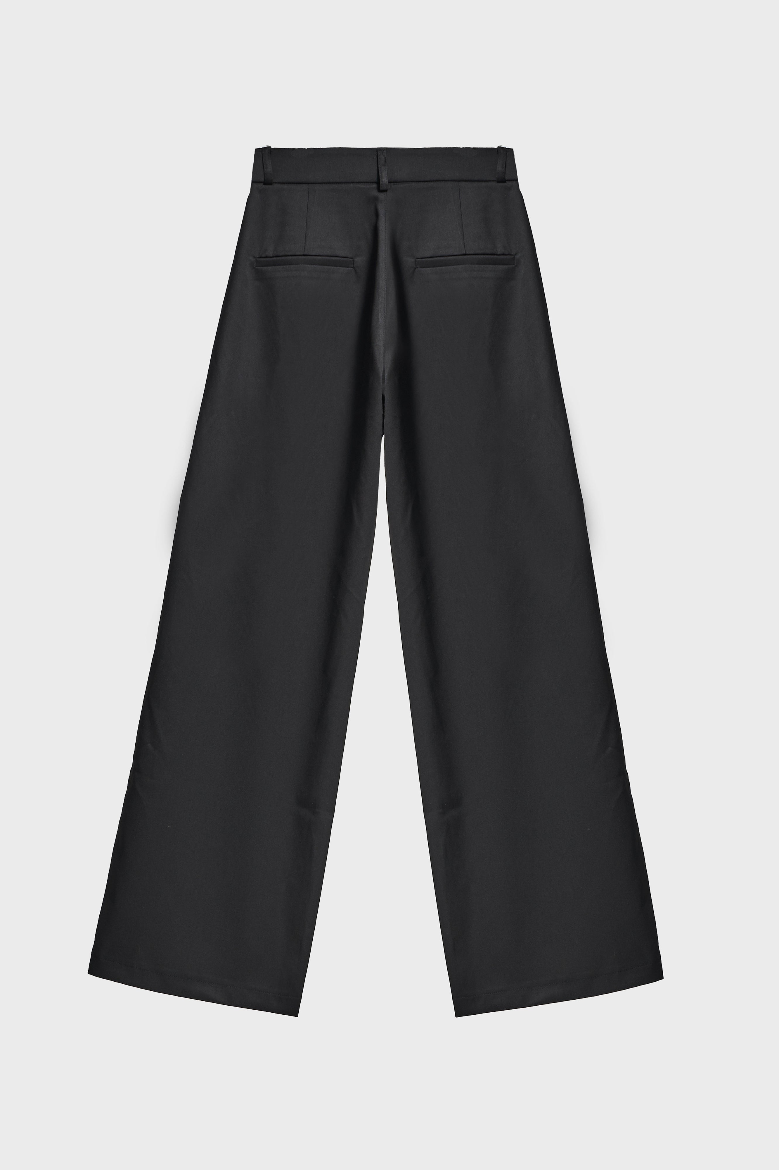 Kadın Siyah Renk w5-1 Palazzo Fit Kemeri Dantel Detaylı Tasarım Pantolon