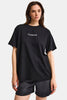 Kadın Siyah s6-1 Oversize Glamour Baskılı %100 Koton T-Shirt