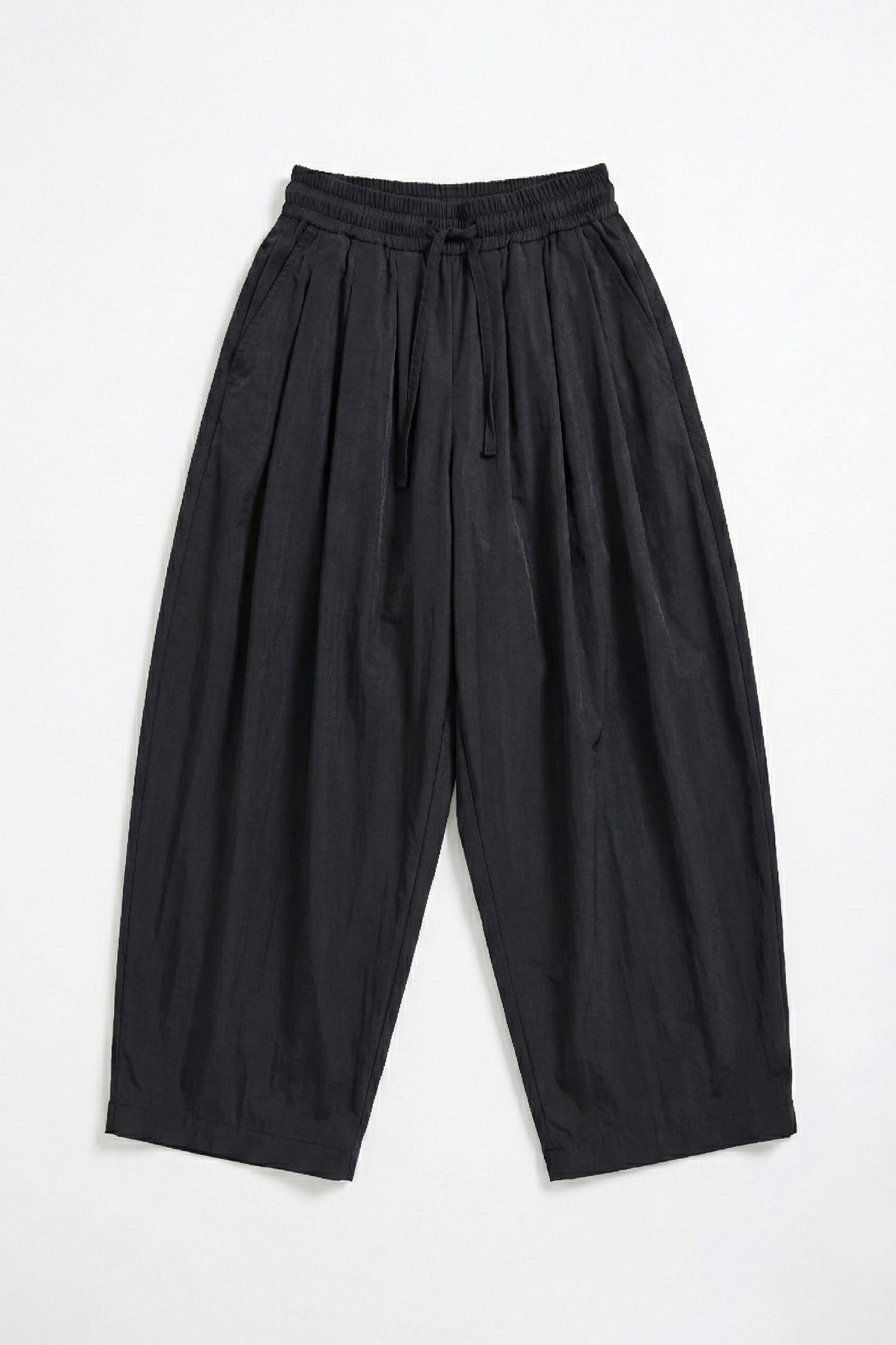 Kadın Siyah s6-1 Süper Balon Fit Bol Kesim Özel Kumaş Pantolon