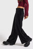 Women's Black w5-1 Palazzo Fit Velvet Fabric Trousers