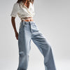 Women's Snow Jeans Color 4S5-3 Shiny Stone Lace Mid Waist 100% Cotton Design Denim Jean