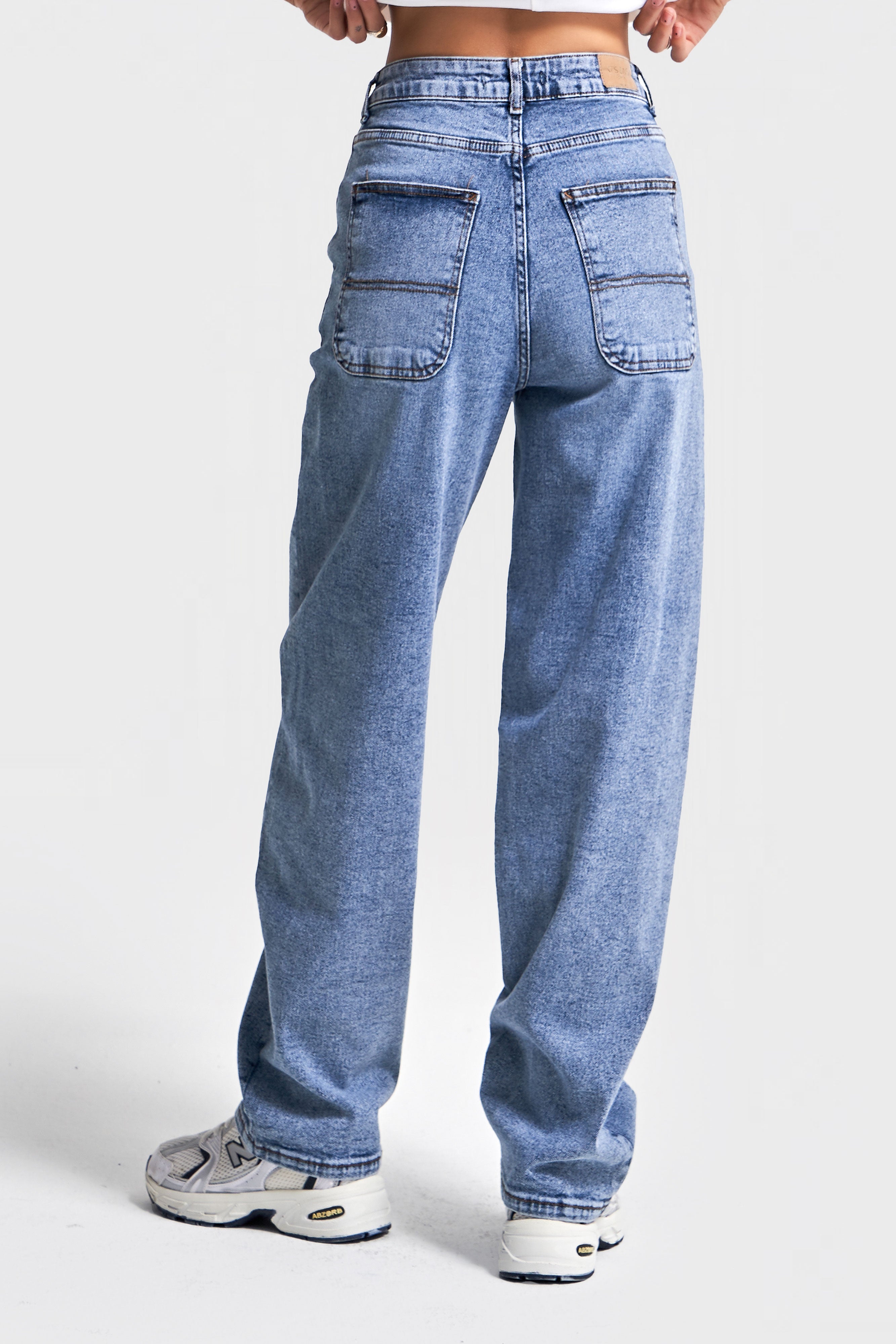 Kadın Snow Kot Rengi 4s6-27 Skater Fit Esnek Kumaş Denim Jean