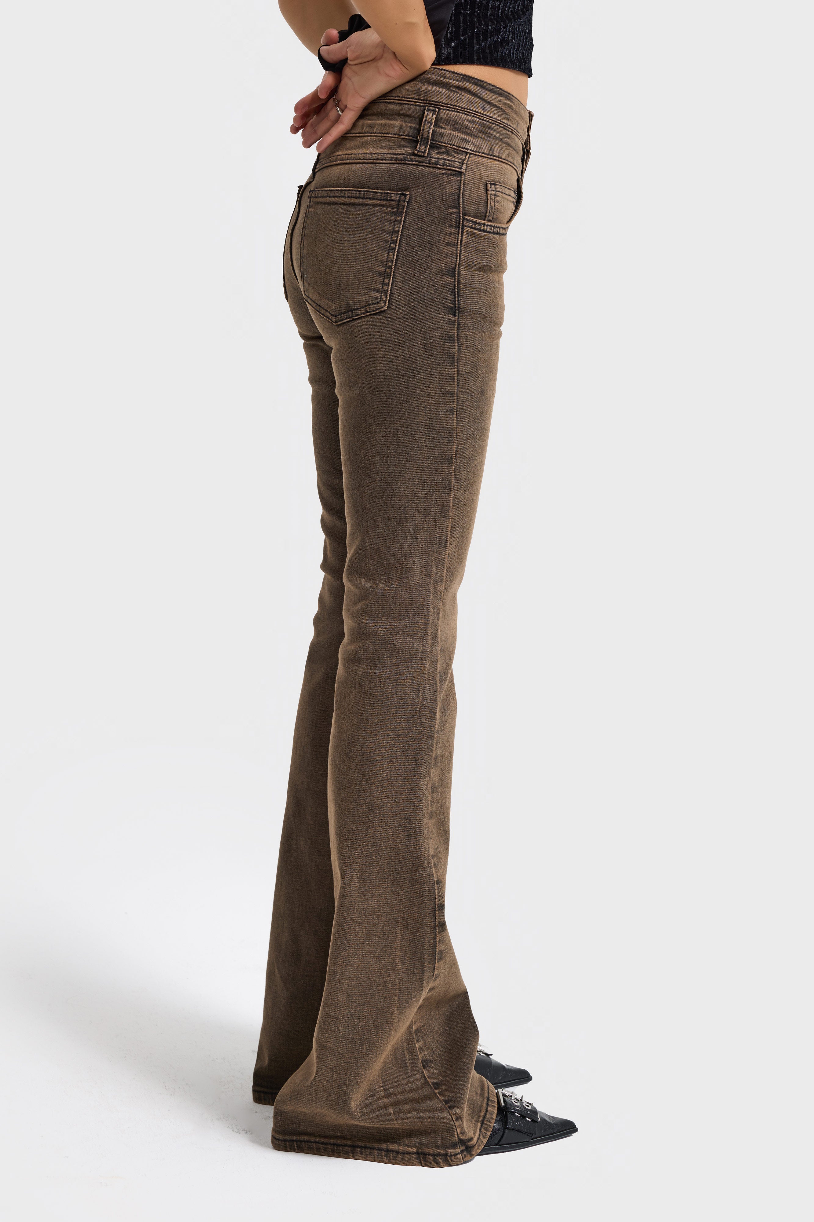 Kadın ST Kot Rengi 2w5-62 Flare Fit Esnek Kumaş Denim Jean