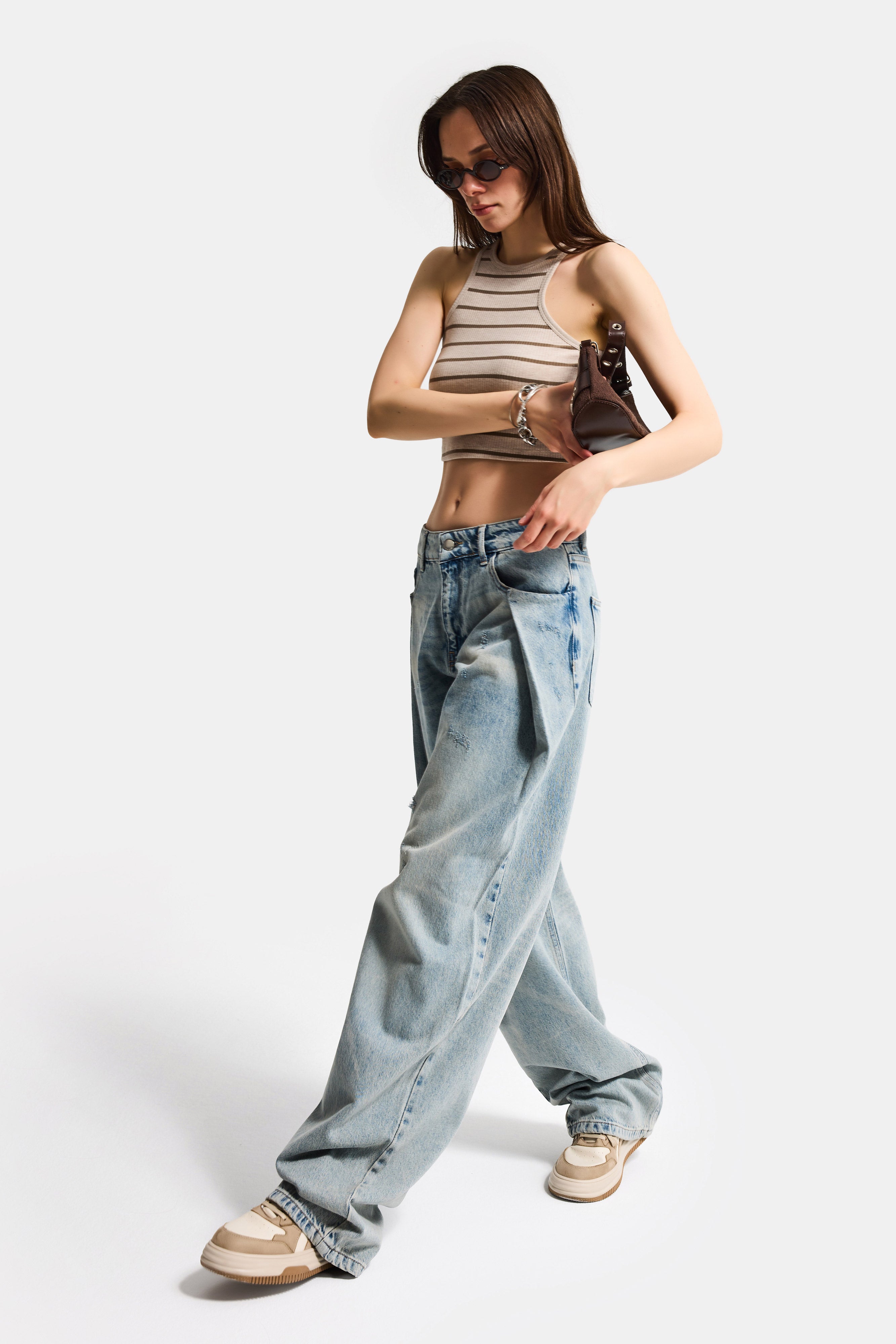 Kadın T.Kot Rengi 12s6-65 Loose Fit Bol Kesim Özel Tasarım Denim Jean