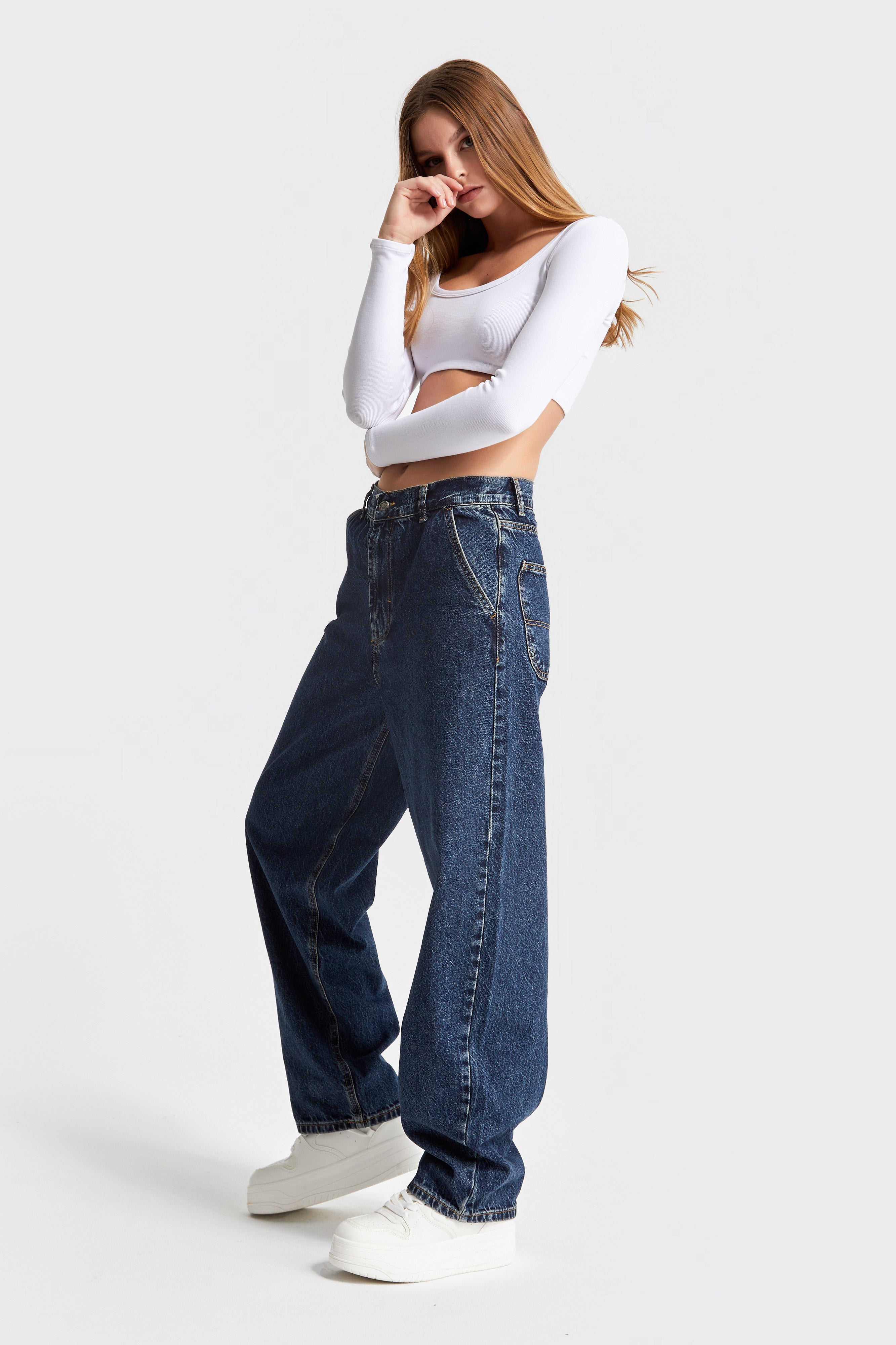 Women's T.Jeans Color 1w48 Skater Fit Loose Cut Denim
