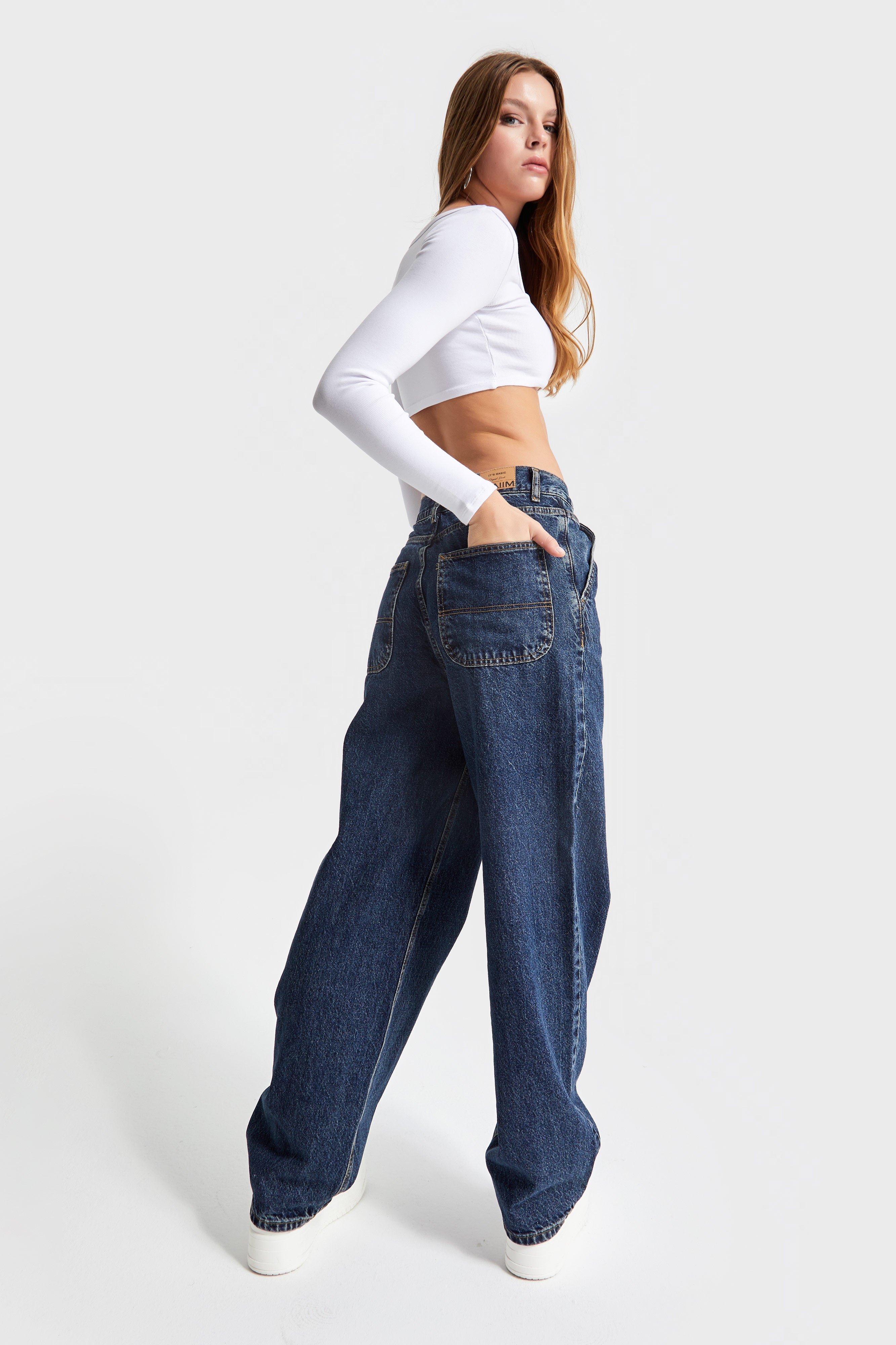 Women's T.Jeans Color 1w48 Skater Fit Loose Cut Denim