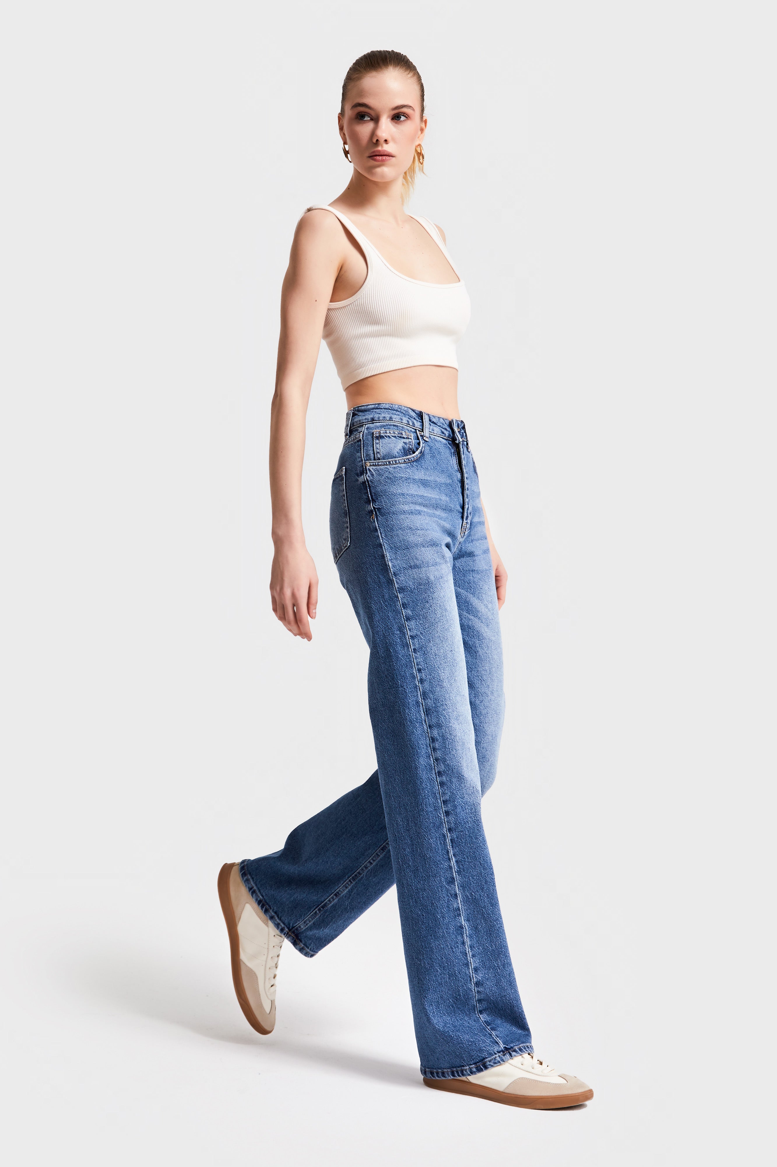 Women's T.Jeans Color 2S5-4 Straight Fit Lycra Fabric Denim