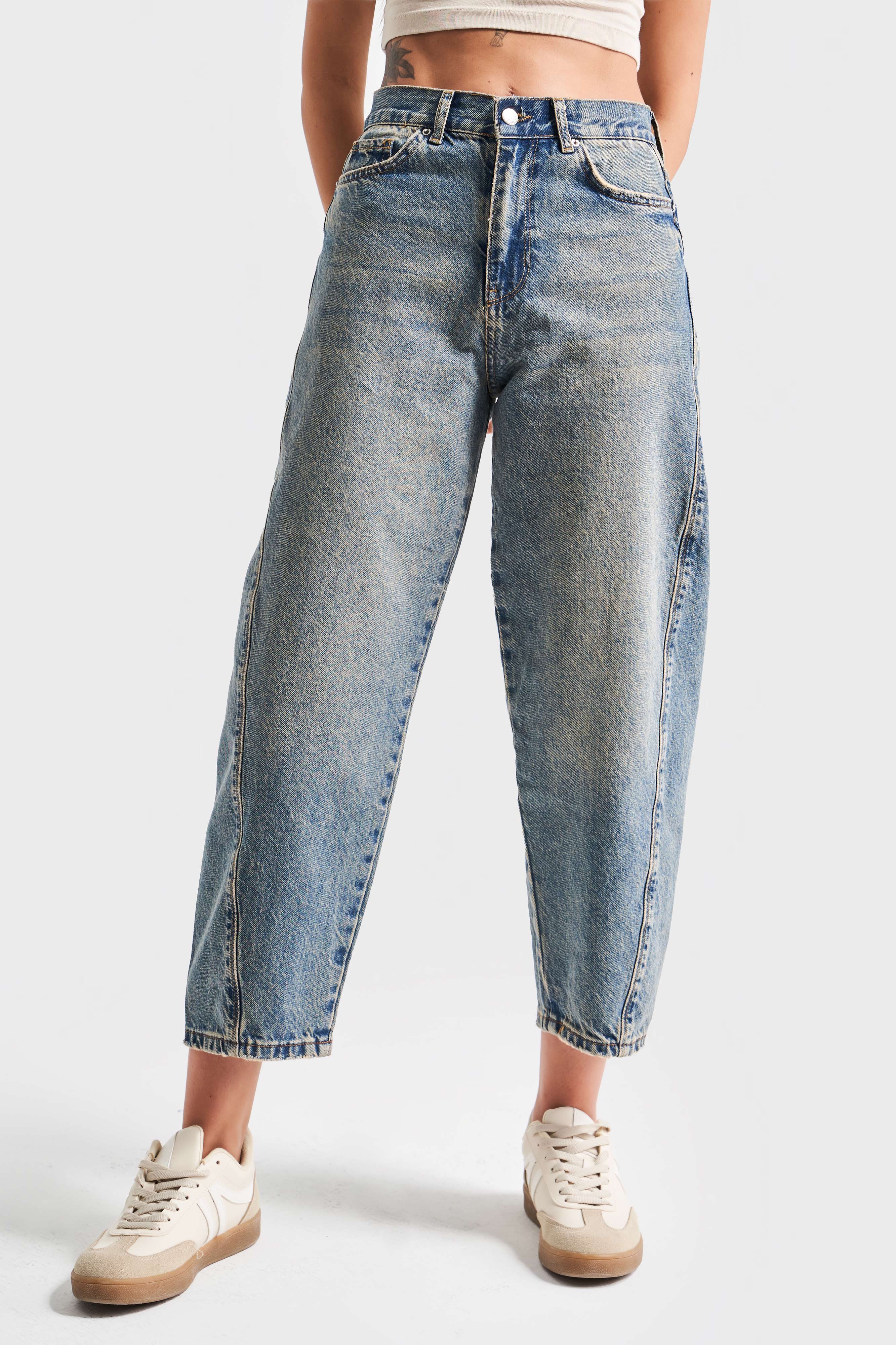Kadın T.Kot Rengi 2s5-65 Carrot Fit Rahat Kesim %100 Koton  Denim Jean