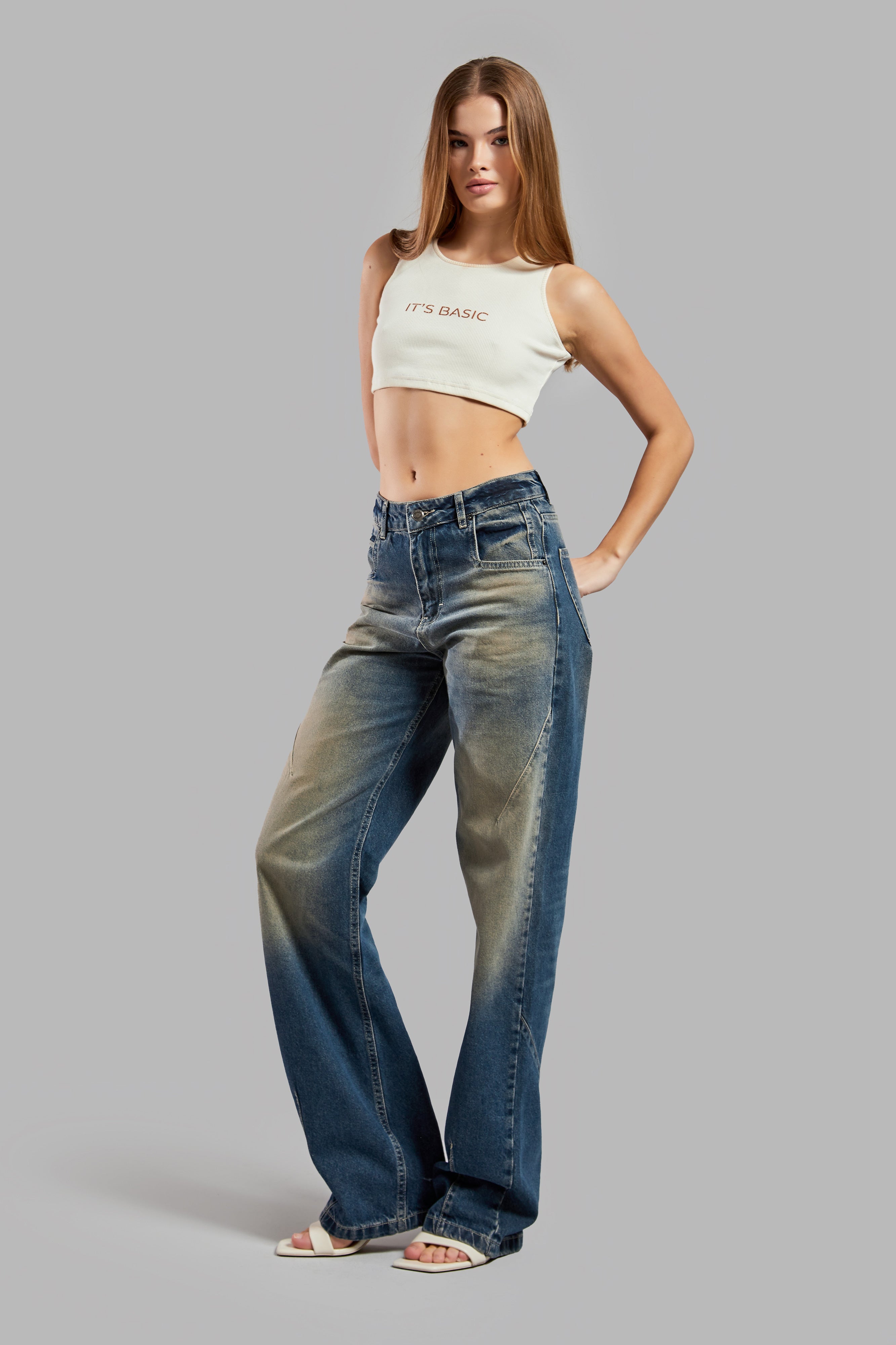 Women's T.Jeans Color 2S525 Loose Baggy Fit 100% Cotton Denim