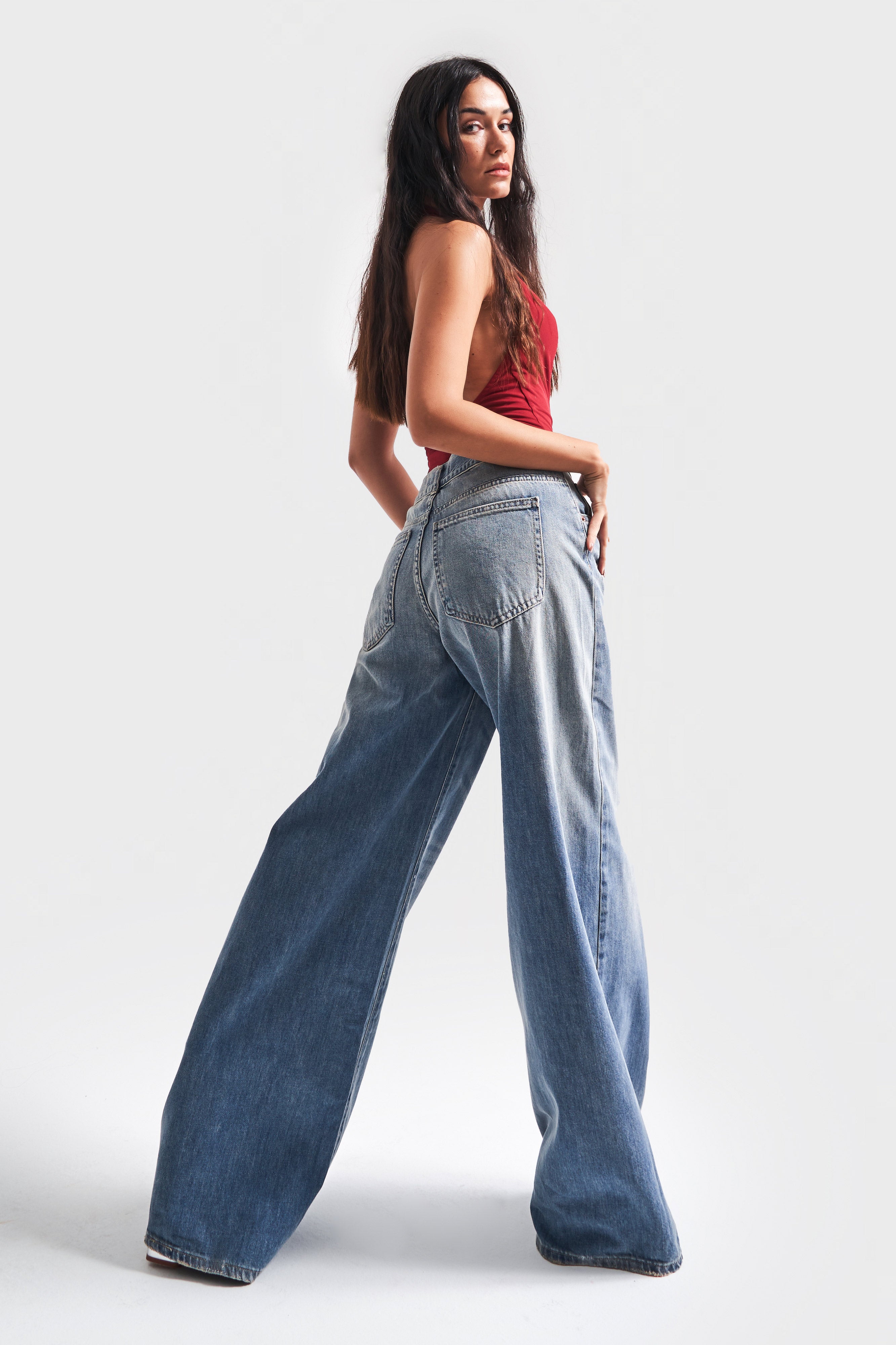 Kadın T.Kot Rengi 2S532 Palazzo Fit Denim