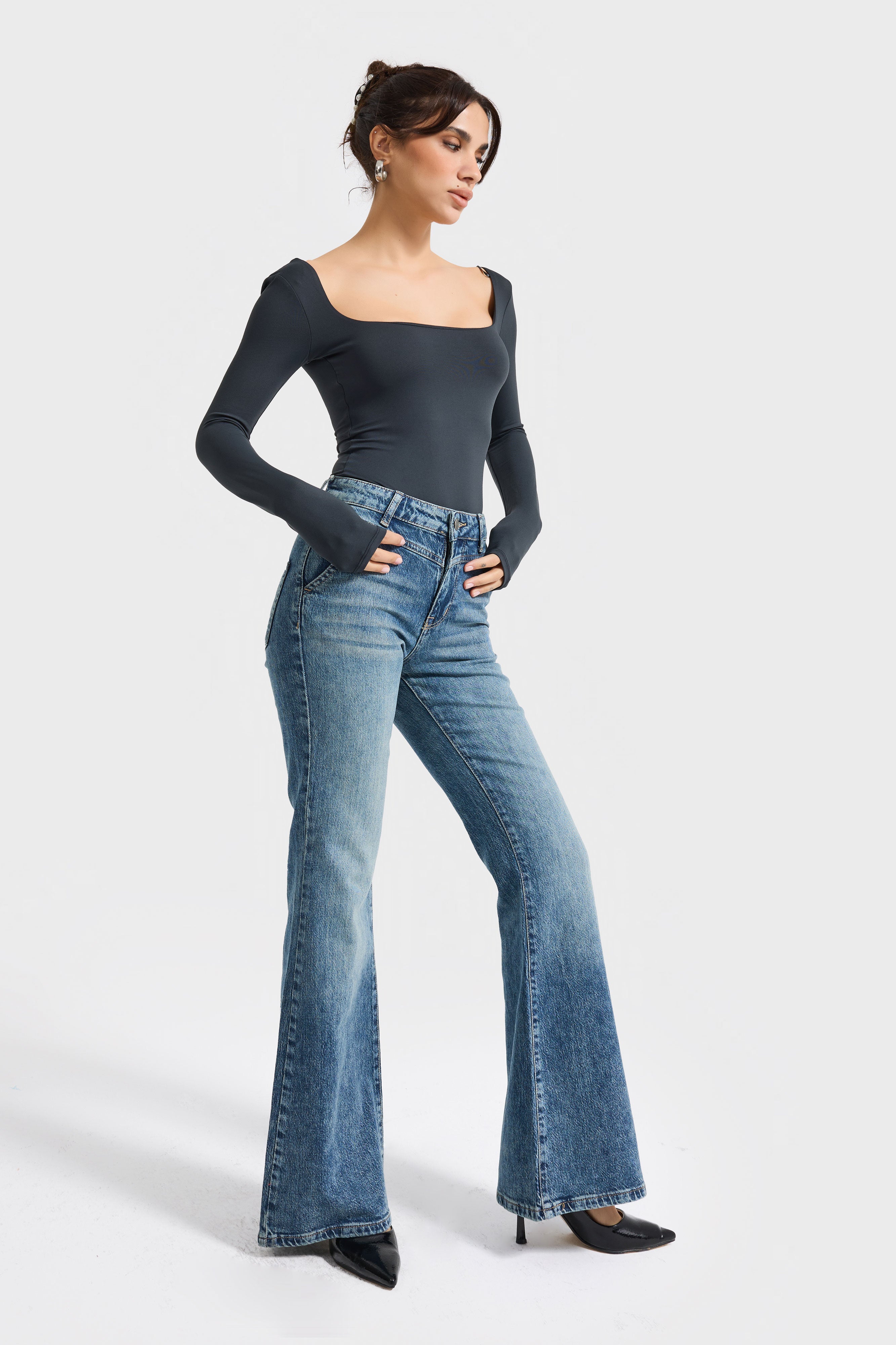 Kadın T.Kot Rengi 2s6-11 Flare Fit Viskon Elastan Kumaş Denim Jean