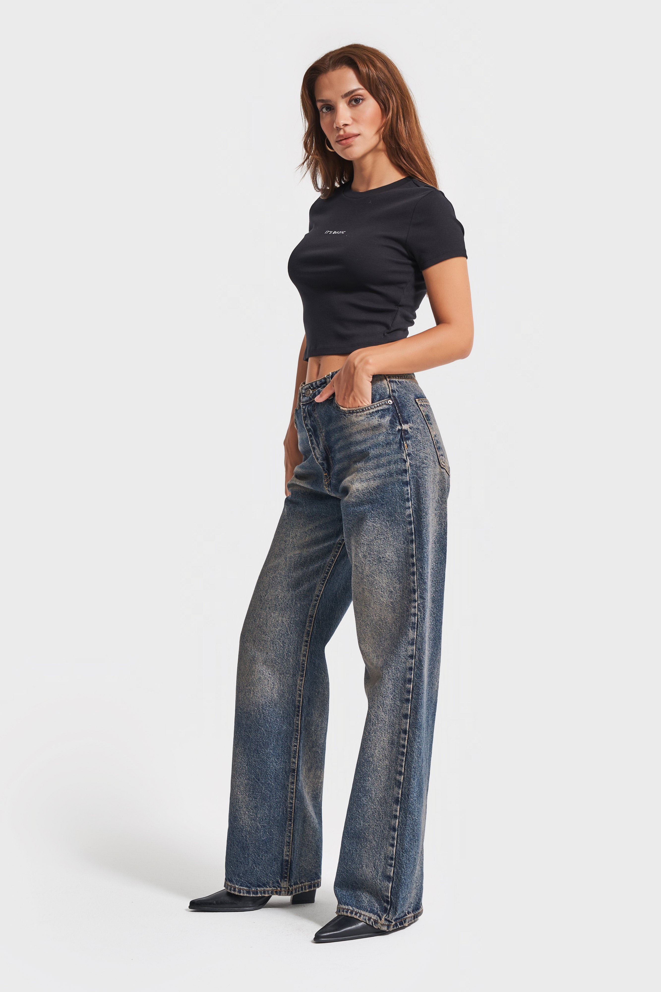 Women's T.Jeans Color 2w49 Straight Fit 100% Cotton Denim