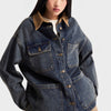 Женская джинсовая куртка T.Denim, цвет 2w5-8, свободный крой, воротник на пуговицах спереди, с детальным дизайном