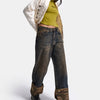 Kadın T.Kot Rengi 2w6-64 Crop Barrel Fit Özel Tasarım Denim Jean