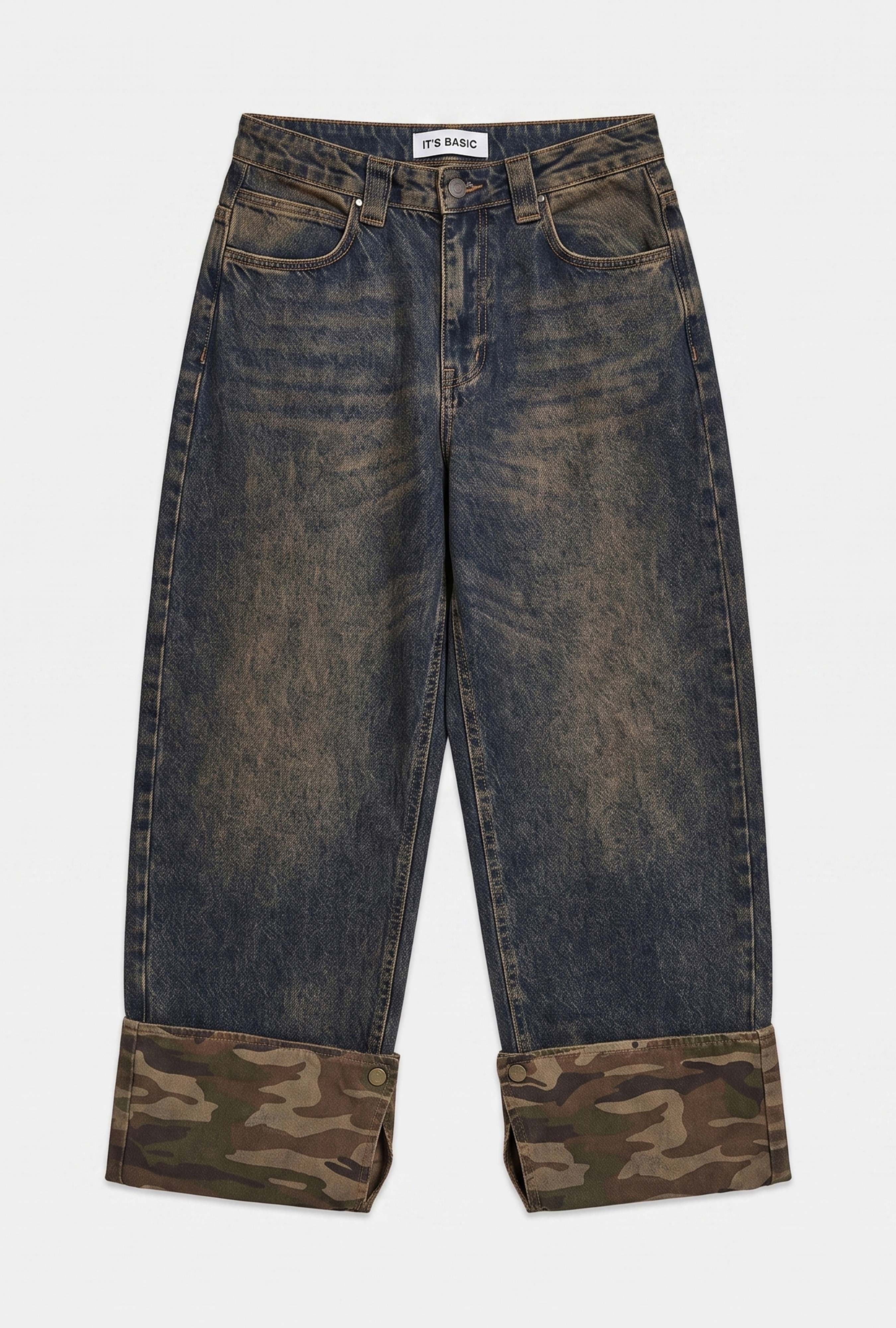 Kadın T.Kot Rengi 2w6-64 Crop Barrel Fit Özel Tasarım Denim Jean