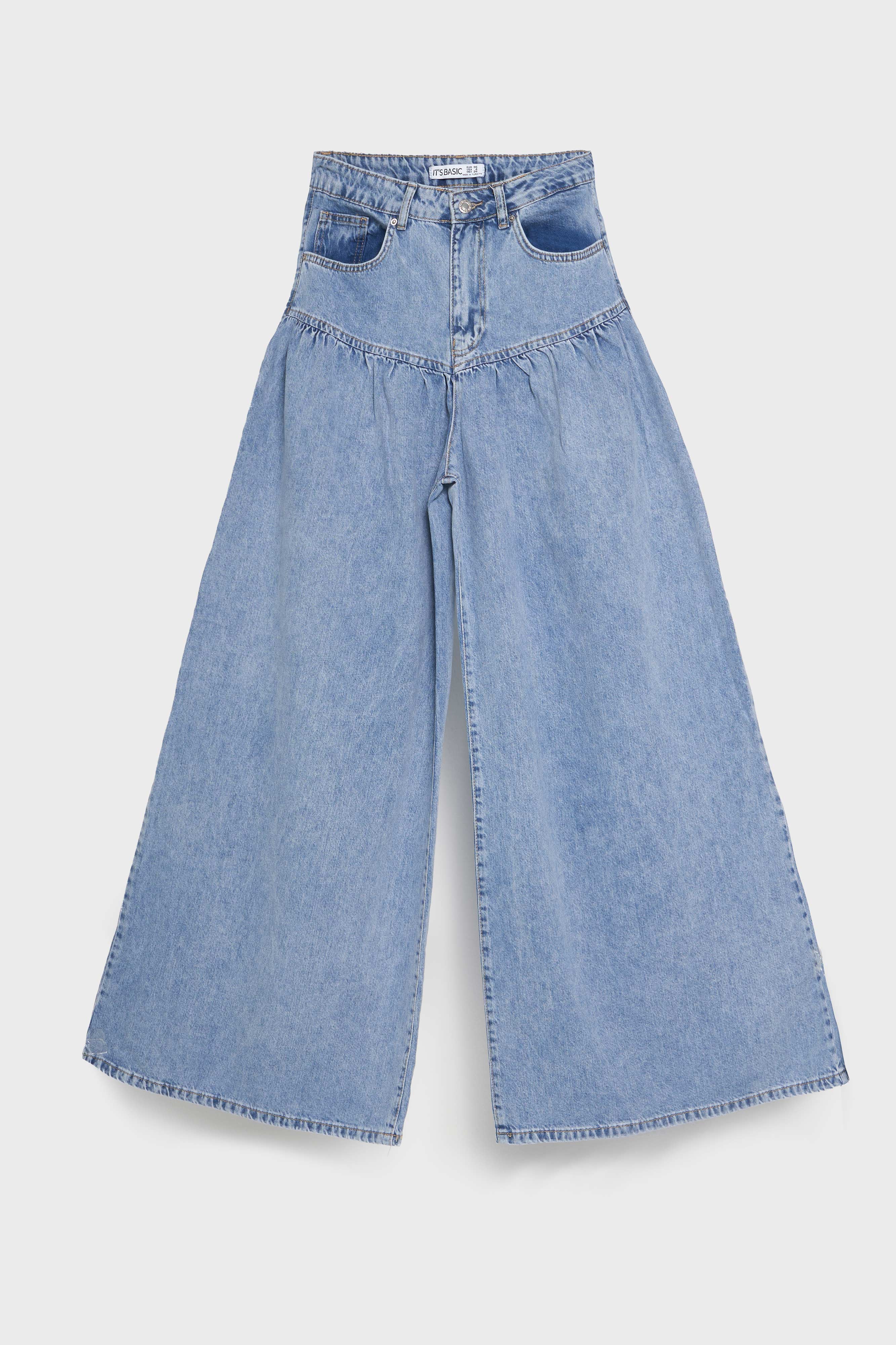Dames T.Jeans kleur 3s5-27 Elephant Leg Fit Super Loose Cut 100% katoen Design Denim Jean