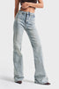 Women's Denim Jeans 4s5-32 Flare Fit Stretch Lycra Fabric Inseam 83 cm