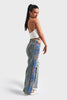 Women's T.Kot Color 4S5-32 Side Embroidered Straight Fit High Waist Design Denim Jeans