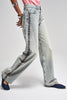 Women's T.Kot Color 4S5-80 Side Embroidered Loose Fit Mid Waist Design Denim Jean