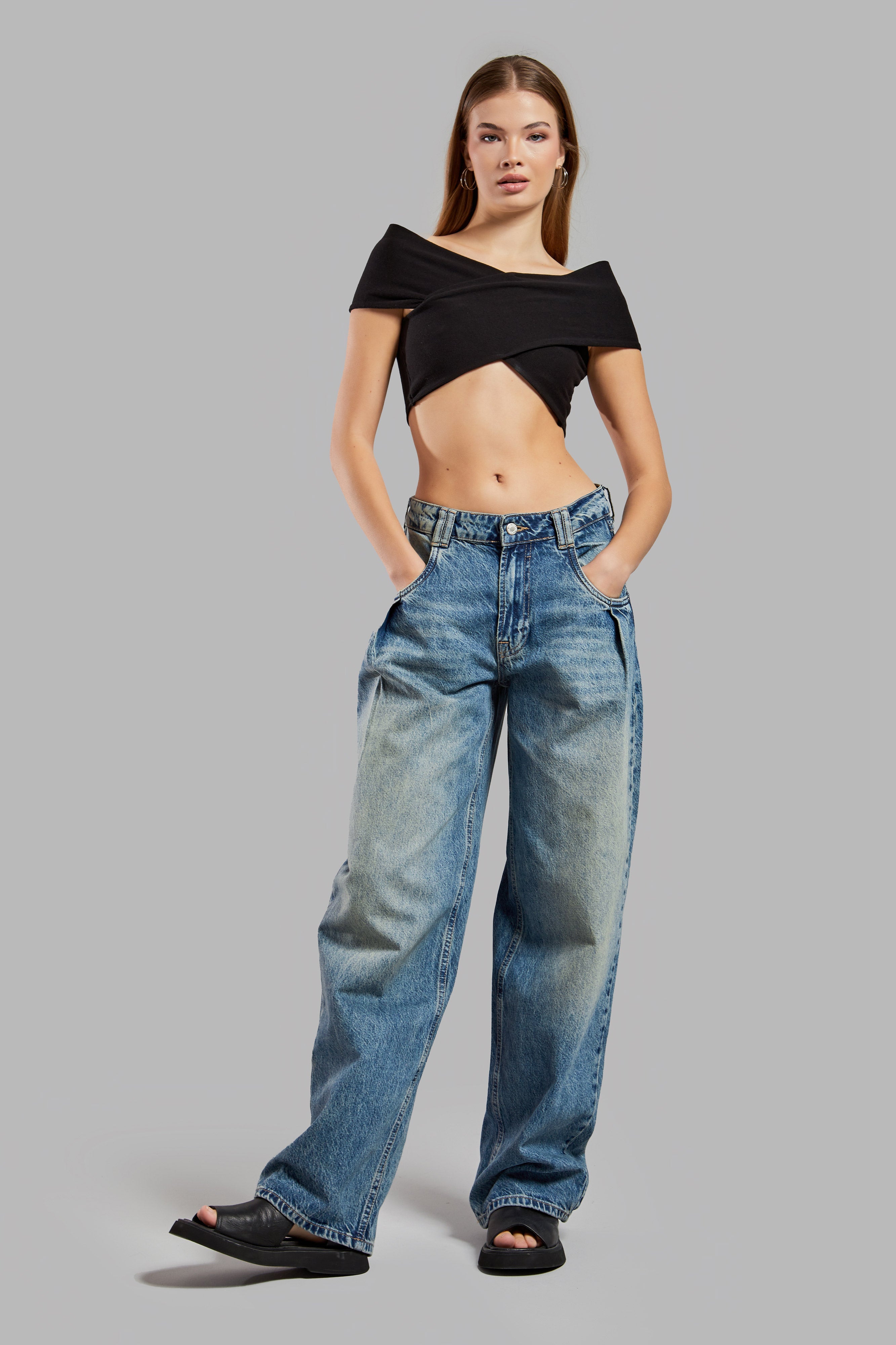 Women's T.Jeans Color 4S565 Baggy Fit 100% Cotton Denim