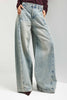 Kadın T.Kot Rengi 4s6-65 Süper Palazzo Fit Yandan Cepli Denim Jean