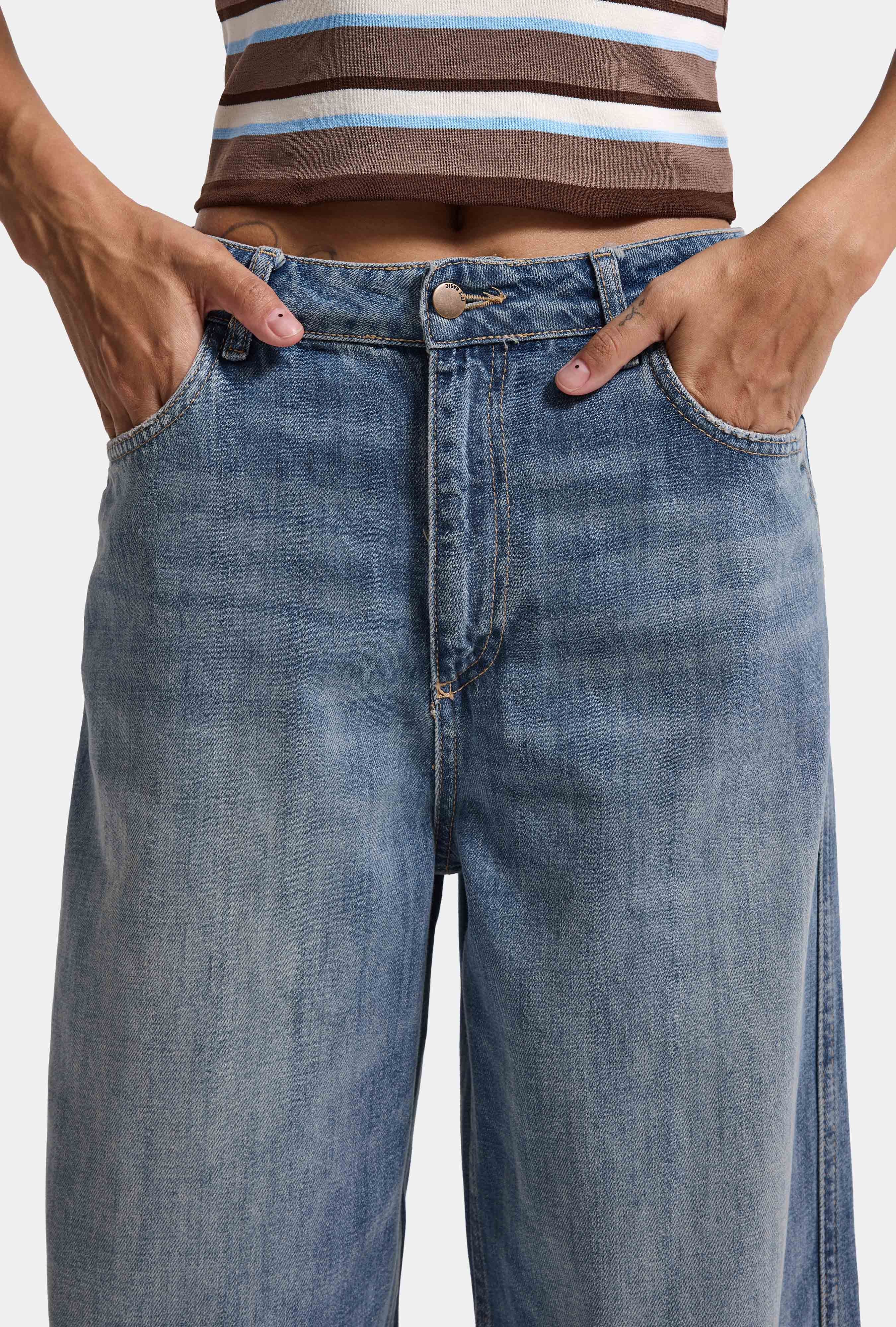 Kadın T.Kot Rengi 4w6-31 Low Rise Straight Fit Denim Jean