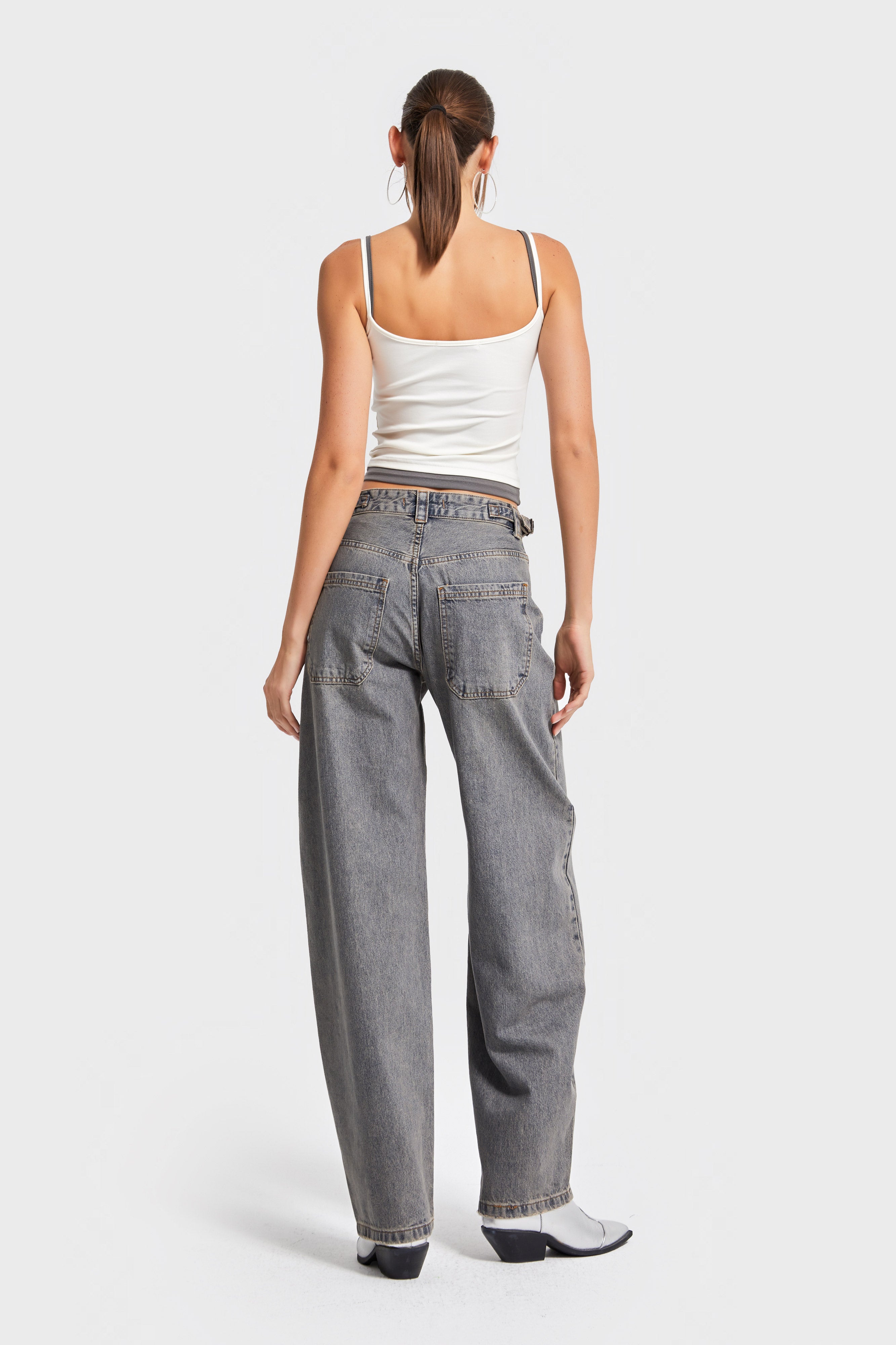 Kadın T.Kot Rengi Lotus 2w5-134 Baggy Fit İç Boy 83cm %100 Koton Denim Jean