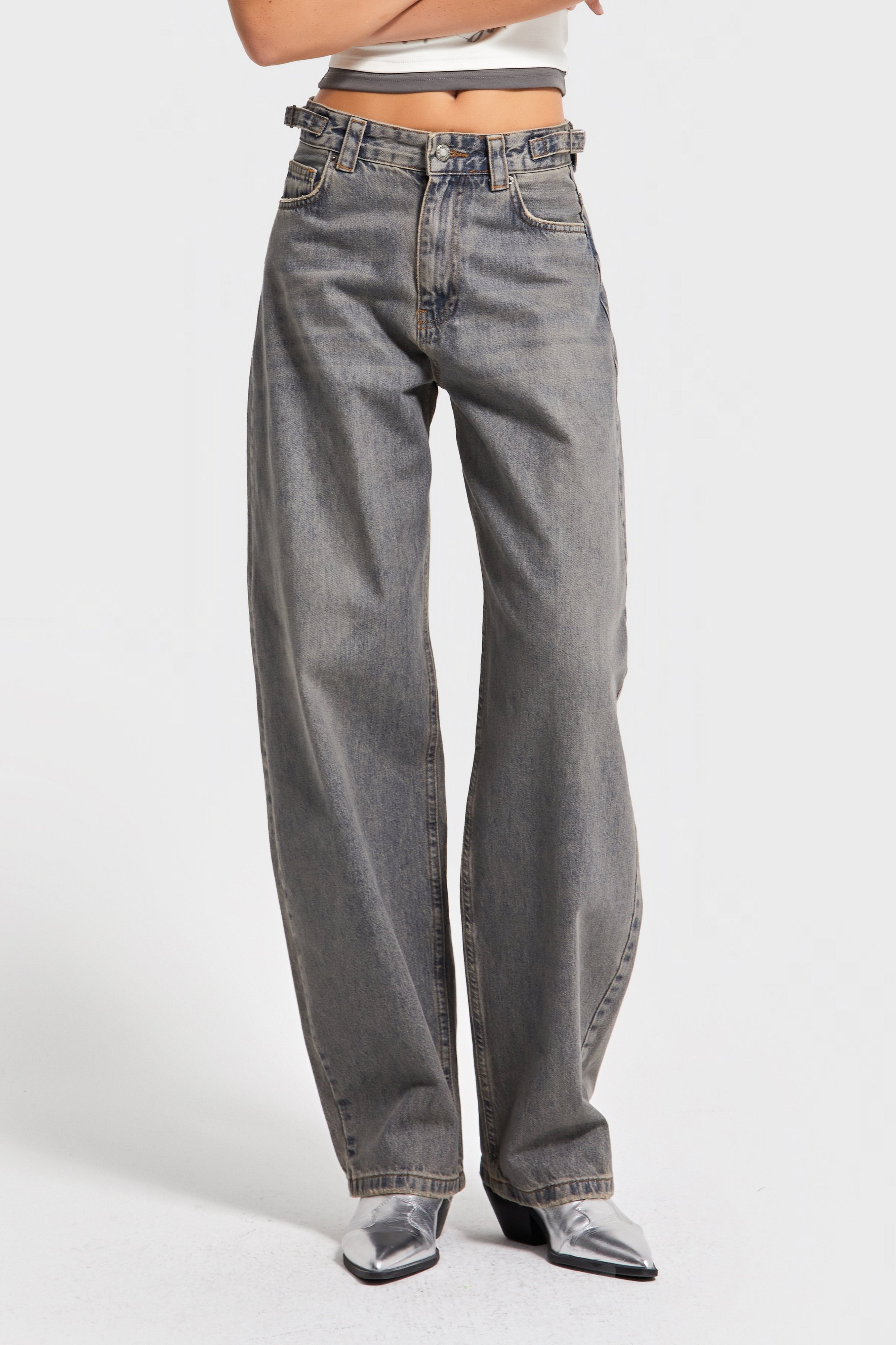 Kadın T.Kot Rengi Lotus 2w5-134 Baggy Fit İç Boy 83cm %100 Koton Denim Jean