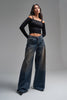 Kadın T Kot Rengi Hera Palazzo Fit Bol Kesim Denim Jean