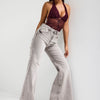Women Stone Washed Color 4s6-158 MRY Flare Fit Comfort Fabric Inside Leg 83cm Denim Jean