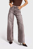 Kadın Taş Kot Rengi Olea 4s6-173 Wide Leg Fit %100 Koton Denim Jean