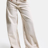 Women's Stone-Colored 4s6-172 Palazzo Fit Mid-Rise Denim Jeans