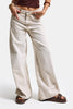 Women's Stone-Colored 4s6-172 Palazzo Fit Mid-Rise Denim Jeans