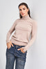 Women Stone Color w5-57 Soft Thin Knit Fabric Turtleneck Knitted Sweater