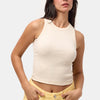 Kadın Taş s6-57 Sıfır Kol Esnek Kumaş Crop Top