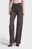 Women's Washed Dark Denim Blue Doris 2w5-138 Straight Fit High Waist 100% Cotton Denim Jeans