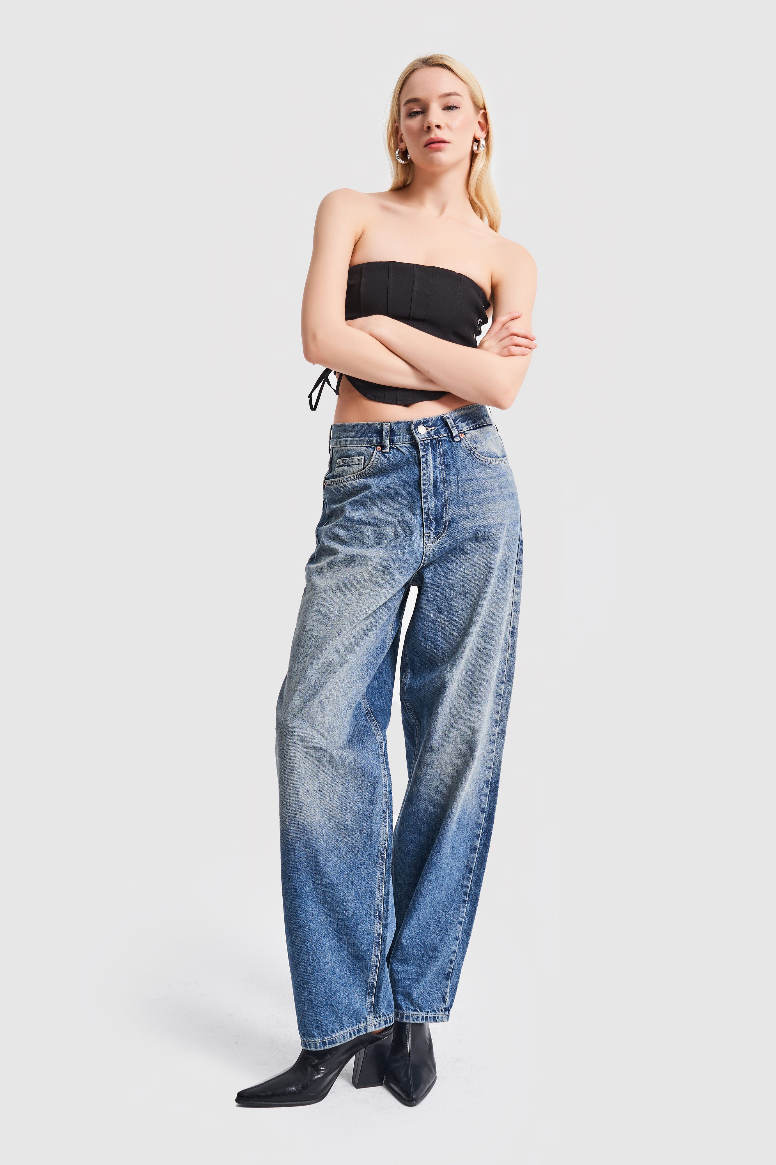 Women's Tint Jeans Color Relax Skater Fit Denim