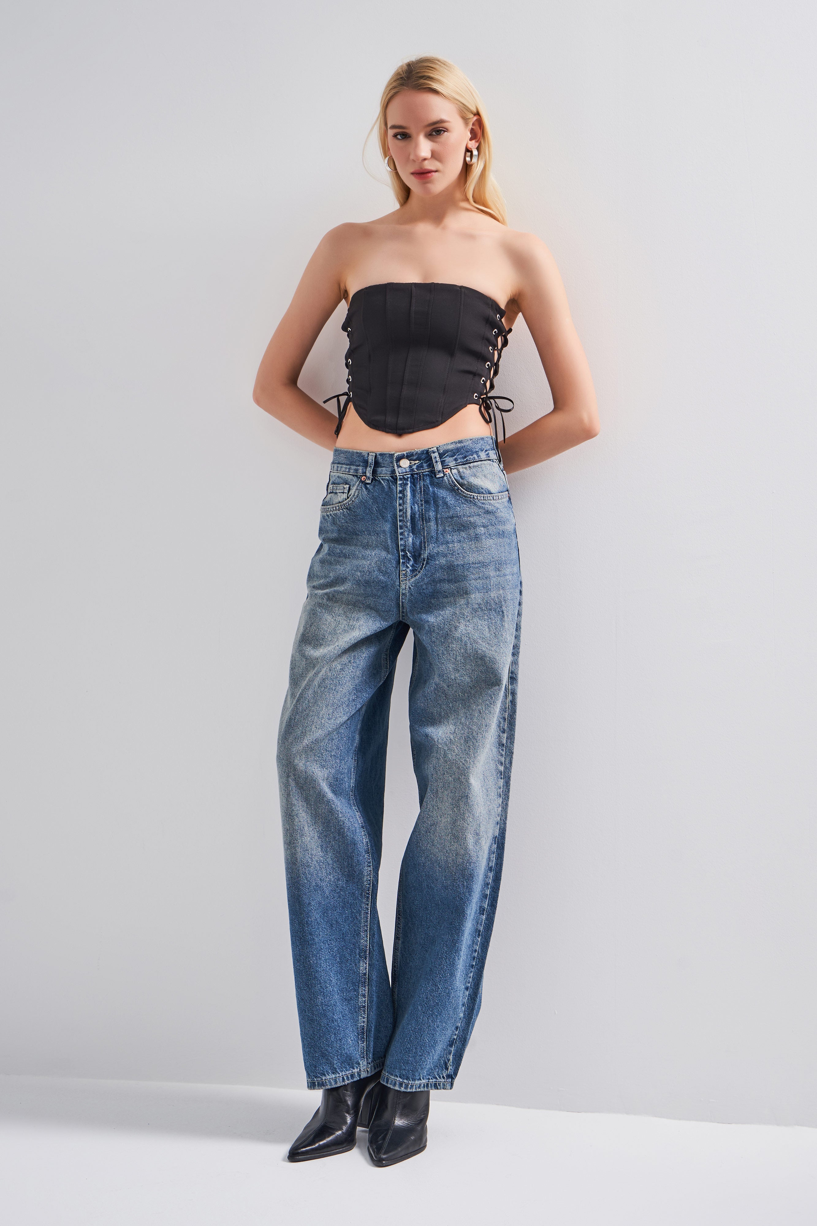 Women's Tint Jeans Color Relax Skater Fit Denim