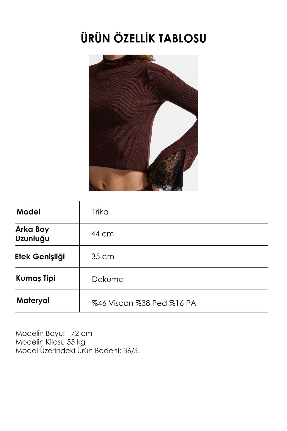 Kadın w6-16 Regular Fit Taş Dantel Detaylı Tasarım Triko Kazak