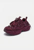Kadın Bordo T11 İthal Işıltılı Taş Kaplama Özel Tasarım Sneaker Ayakkabı