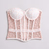 Women's Pink Polka Dot Ruffle Strapless Bralette with Special Design